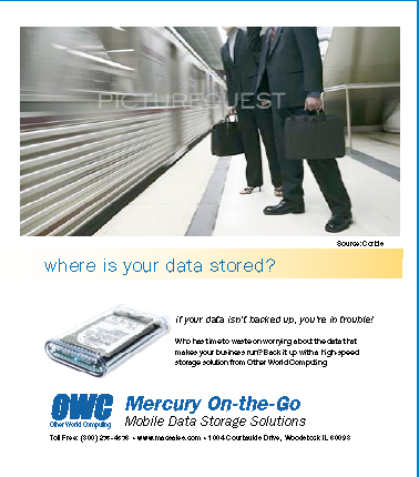 OWC Banner Ads for Mercury Drives